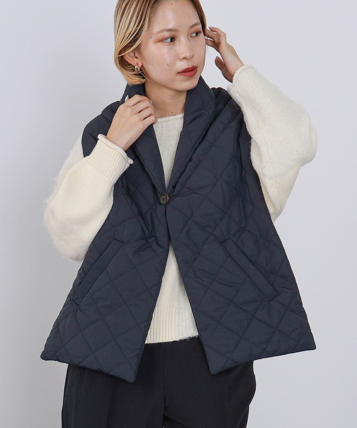 キルティング マフラー ファッション雑貨 WOMEN BLACK ONE SIZE キルティング マフラー ファッション雑貨 WOMEN BLACK ONE SIZE