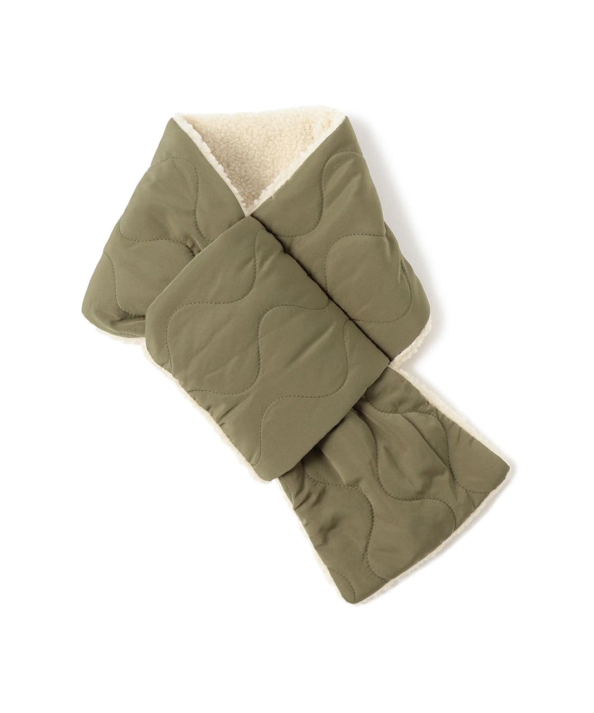 キルティング × ボア マフラー ファッション雑貨 WOMEN LT. GREEN ONE SIZE キルティング × ボア マフラー ファッション雑貨 WOMEN LT. GREEN ONE SIZE