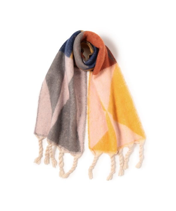 カラフルフリンジストール 楽天市場】マフラー レディース ストール 配色 グラデーション