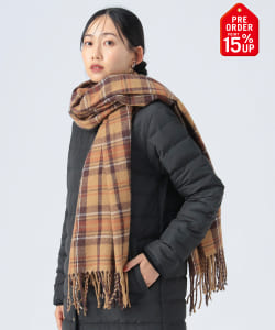 【+15%ポイントUP】チェック柄 大判ストール