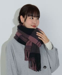 チェック柄 大判ストール