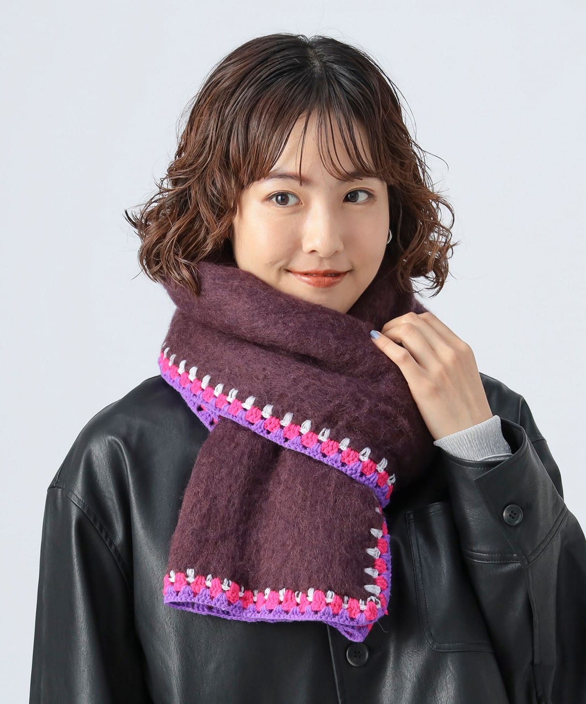 BEAMS HEART（ビームス ハート）かぎ針 刺繍 マフラー（ファッション