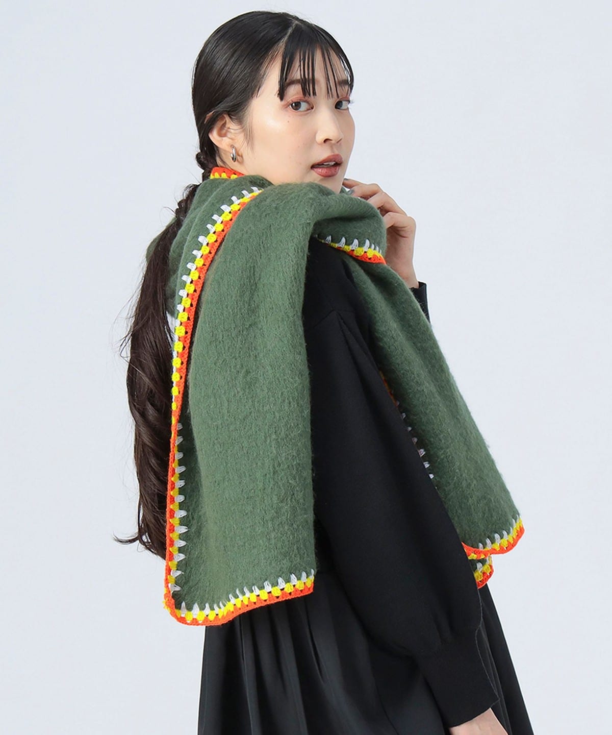 BEAMS HEART（ビームス ハート）かぎ針 刺繍 マフラー（ファッション