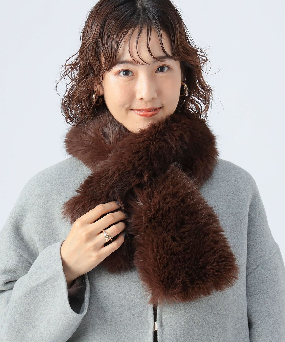 Demi-Luxe Beams ファーティペット Demi-Luxe BEAMS（デミルクス ビームス）ミンク フェイクファー
