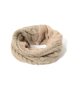 BEAMS HEART / ケーブル ファー スヌード