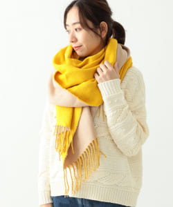 BEAMS HEART / リバーシブル バイカラー ストール