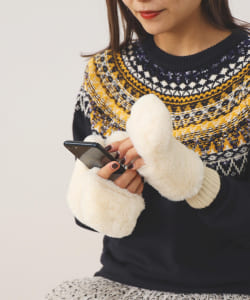 【10%OFFクーポン対象】BEAMS HEART / フェイクファー ミトン