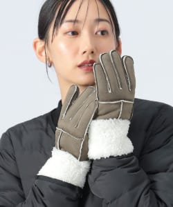 【+15%ポイントUP】フェイク ムートン グローブ
