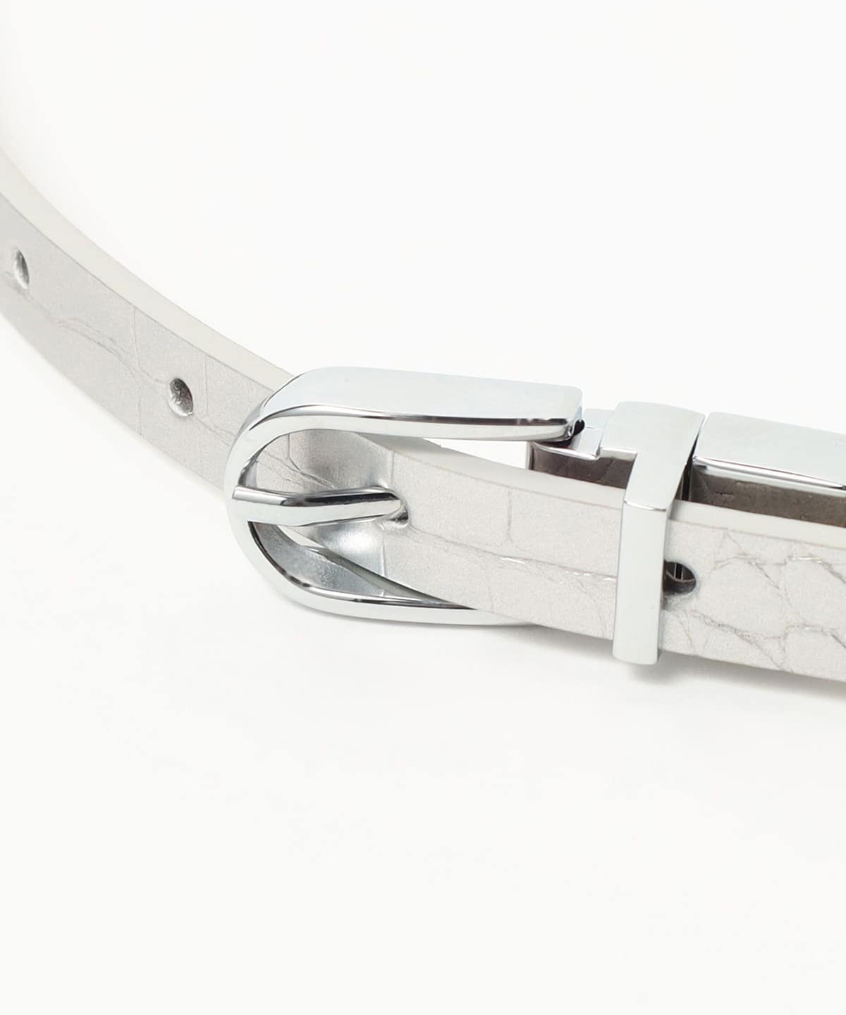 BEAMS HEART（ビームス ハート）細幅 クロコ リバーシブル ベルト