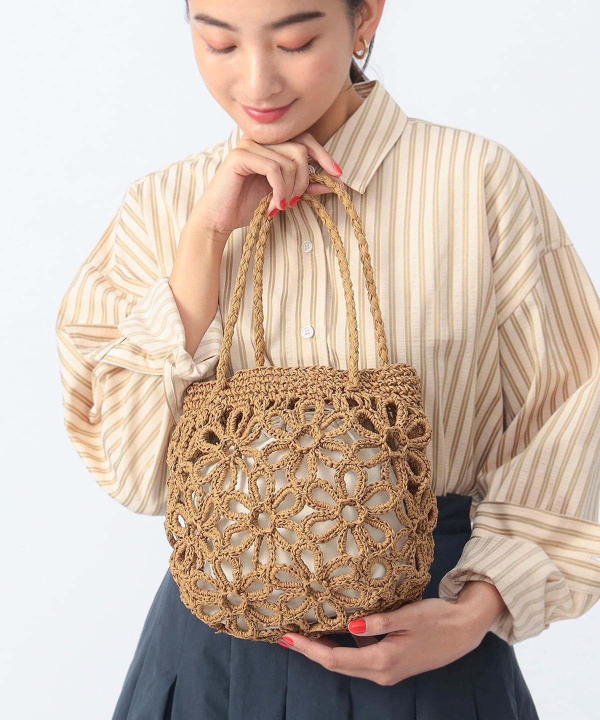 フラワー ペーパー バッグ バッグ WOMEN CAMEL ONE SIZE フラワー ペーパー バッグ バッグ WOMEN CAMEL ONE SIZE
