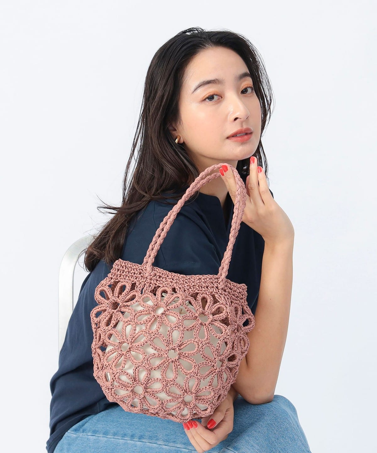 フラワー ペーパー バッグ バッグ WOMEN PINK ONE SIZE フラワー ペーパー バッグ バッグ WOMEN PINK ONE SIZE