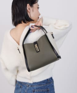 BEAMS HEART / 2トーン ひねり金具バッグ