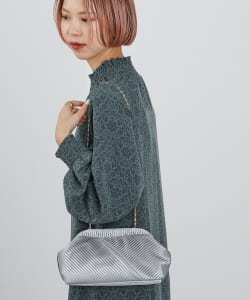 プリーツ チェーン ショルダーバッグ