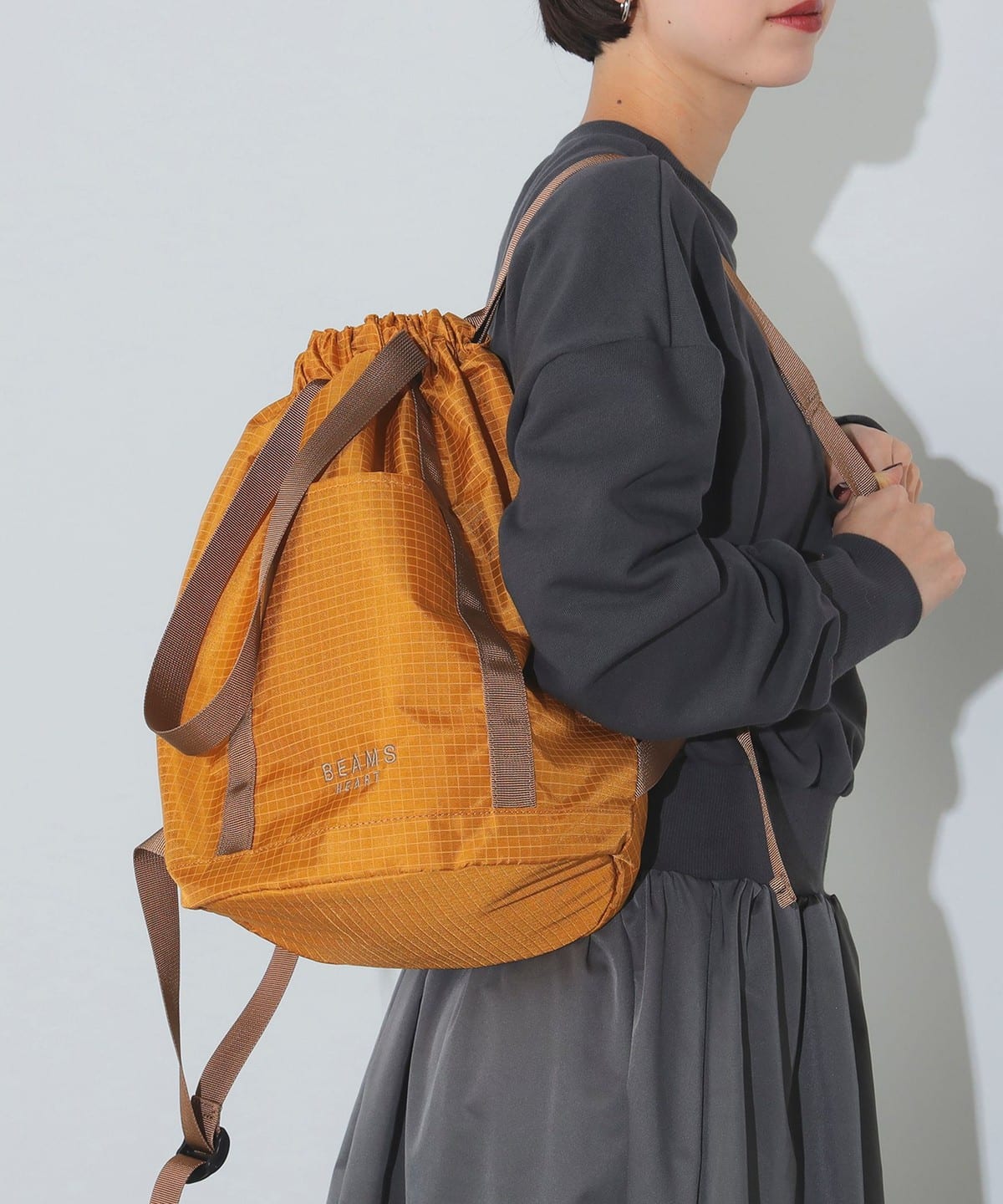 ナイロン 巾着 トートリュック バッグ WOMEN ORANGE ONE SIZE ナイロン 巾着 トートリュック バッグ WOMEN ORANGE ONE SIZE