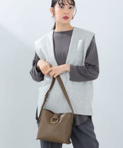 金具 スムース ショルダーバッグ