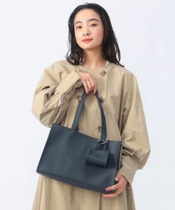 ミニバッグ付き スター パンチング トートバッグ（A4サイズ収納可能）