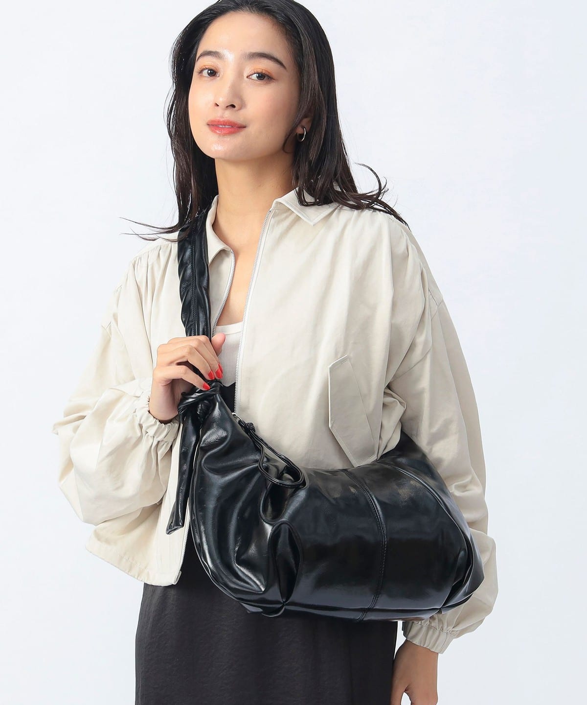 結びハンドル バッグ バッグ WOMEN BLACK ONE SIZE 結びハンドル バッグ バッグ WOMEN BLACK ONE SIZE