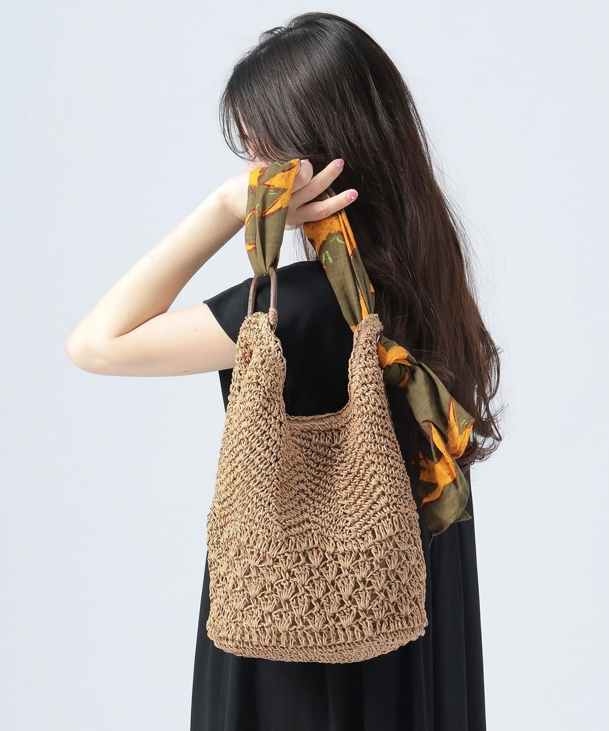 スカーフ ペーパー トートバッグ バッグ WOMEN LIGHT BROWN ONE SIZE スカーフ ペーパー トートバッグ バッグ WOMEN LIGHT BROWN ONE SIZE