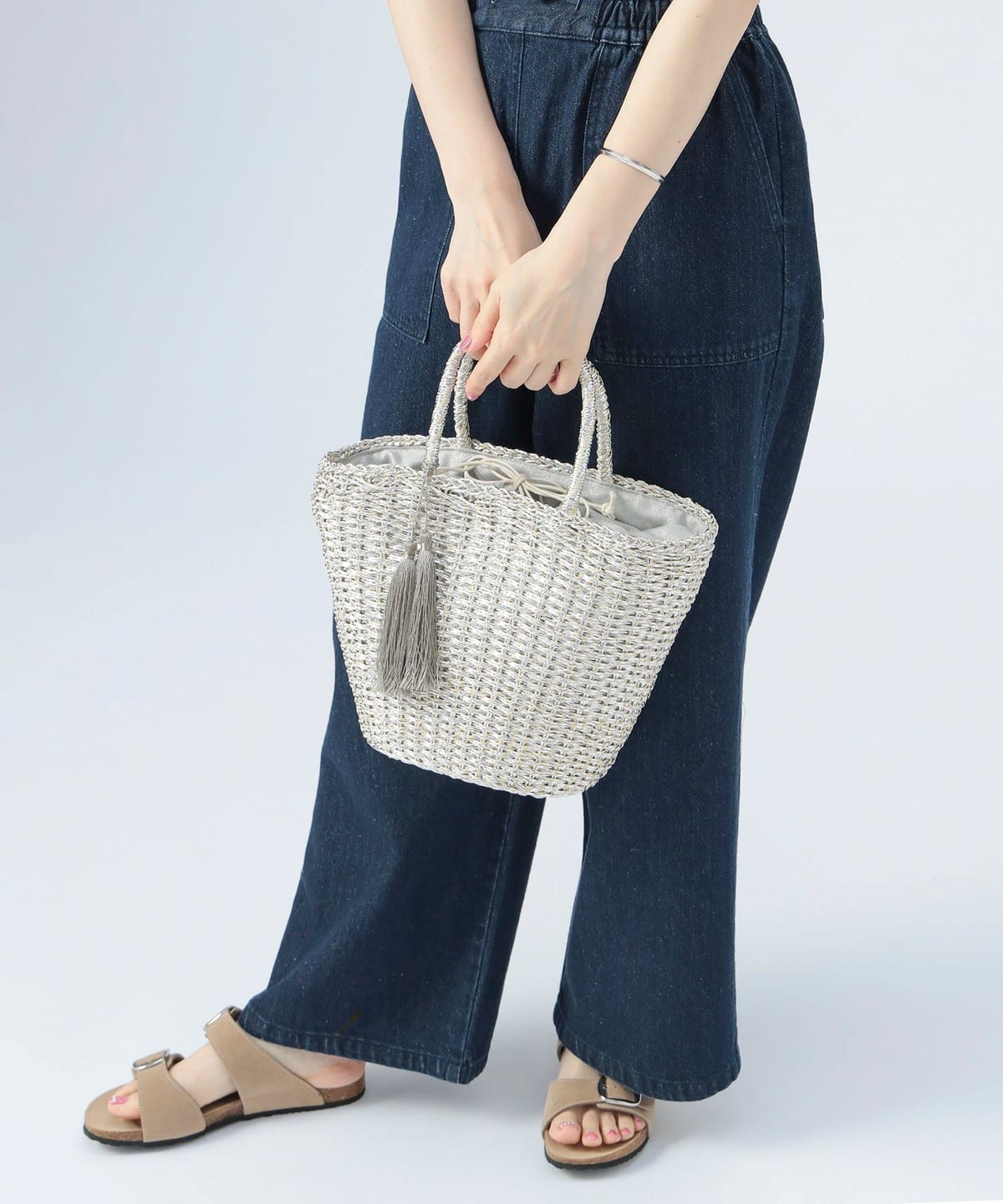 フリンジ カゴバッグ バッグ WOMEN OFF WHITE ONE SIZE フリンジ カゴバッグ バッグ WOMEN OFF WHITE ONE SIZE