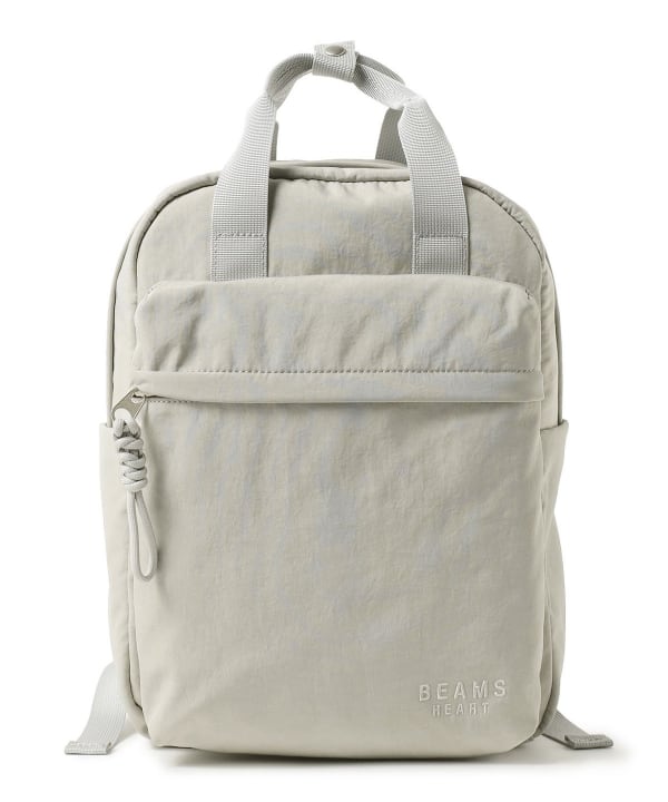 【新品・タグ付き 】Beams Heart ベージュ ナイロン バックパック BEAMS HEART（ビームス ハート）2WAY シンプルバックパック
