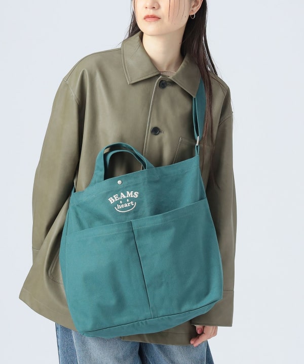 BEAMS HEART BEAMS HEART Embroidered Logo Bag (Bag Tote Bag