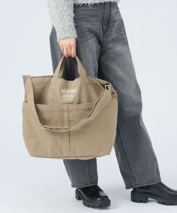 BEAMS HEART BEAMS HEART Embroidered Logo Bag (Bag Tote Bag
