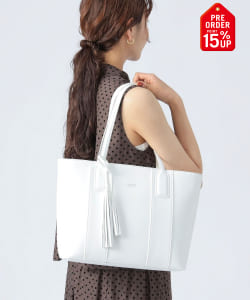 【+15%ポイントUP】リサイクルレザー フリンジ トートバッグ（A4サイズ収納可）
