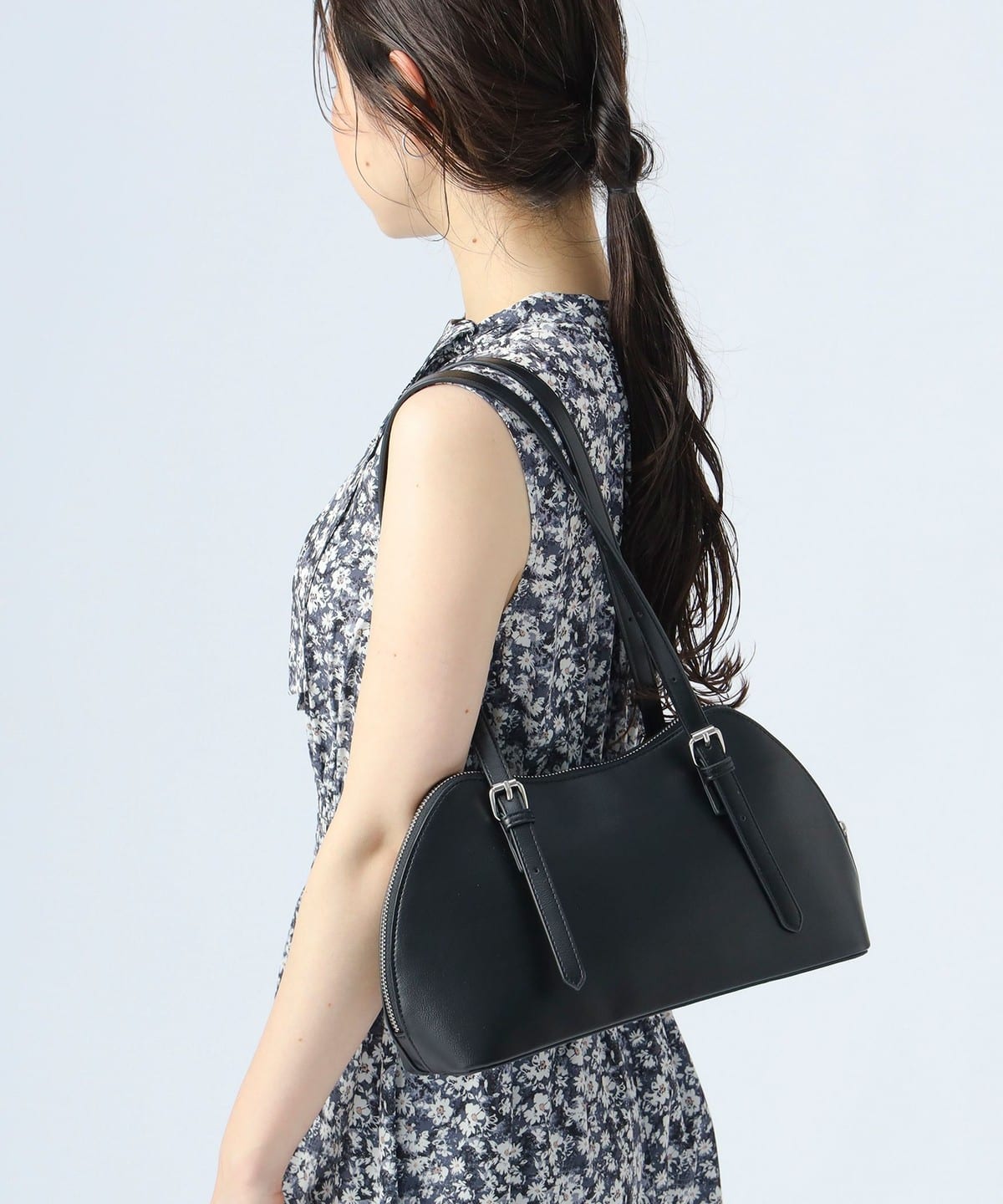 山型 細ベルト バッグ バッグ WOMEN BLACK ONE SIZE 山型 細ベルト バッグ バッグ WOMEN BLACK ONE SIZE