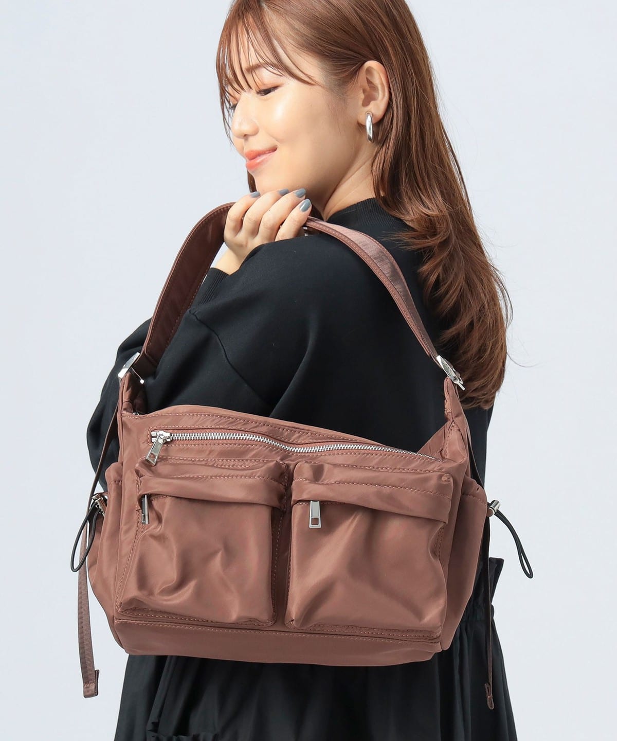 BEAMS HEART（ビームス ハート）ダブル フロント 立体ポケット バッグ