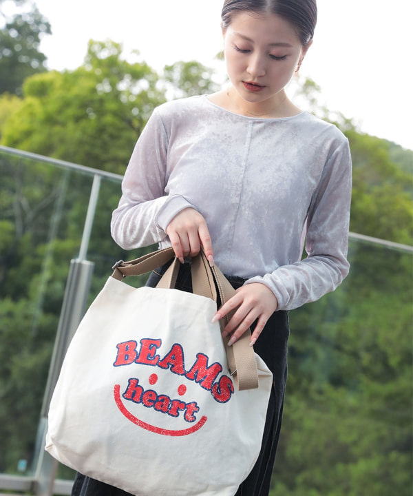 BEAMSHEART バッグ トートバッグ 赤 ビームスハート 新品未使用 BEAMS HEART（ビームス ハート）B-HEARTロゴ ビッグ