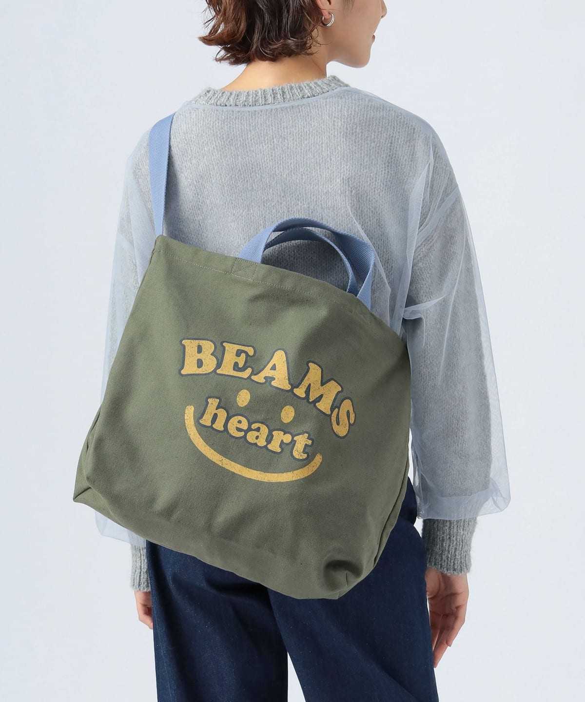 BEAMS HEART（ビームス ハート）スマイル カスレロゴ バッグ（A4サイズ 