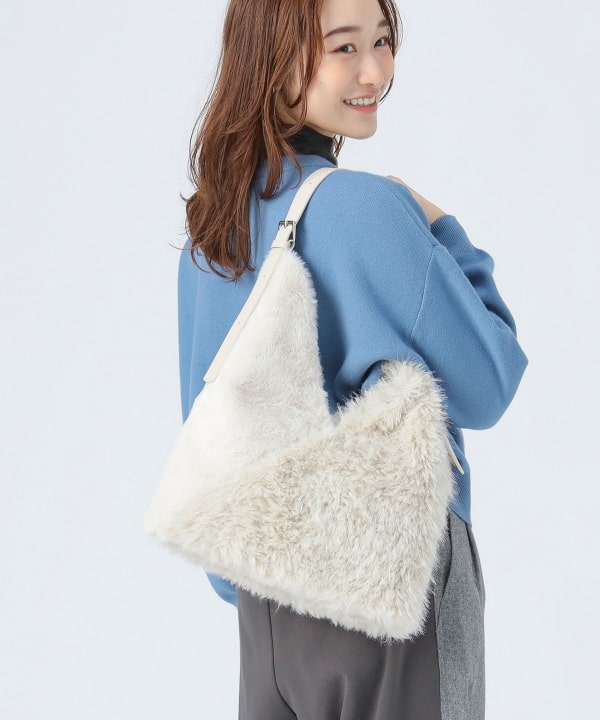 BEAMS HEART（ビームス ハート）コンビ フェイクファー ベルト