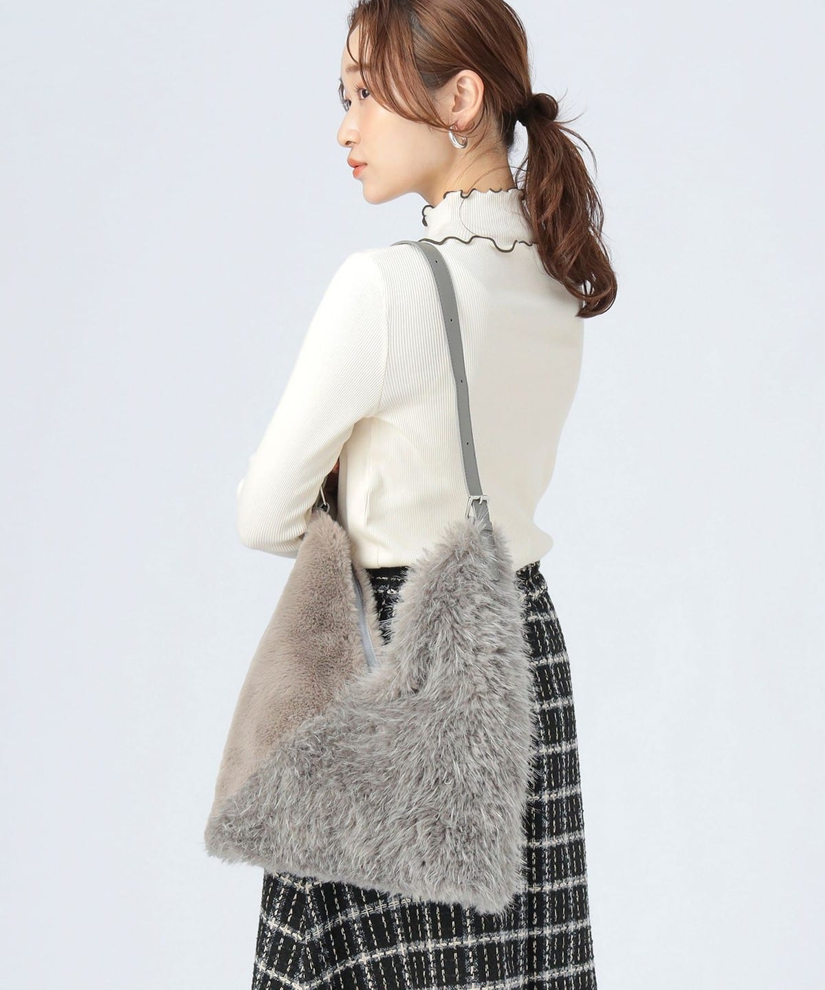 BEAMS HEART（ビームス ハート）コンビ フェイクファー ベルト