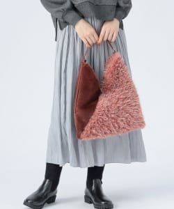 コンビ フェイクファー ベルト ハンドルバック