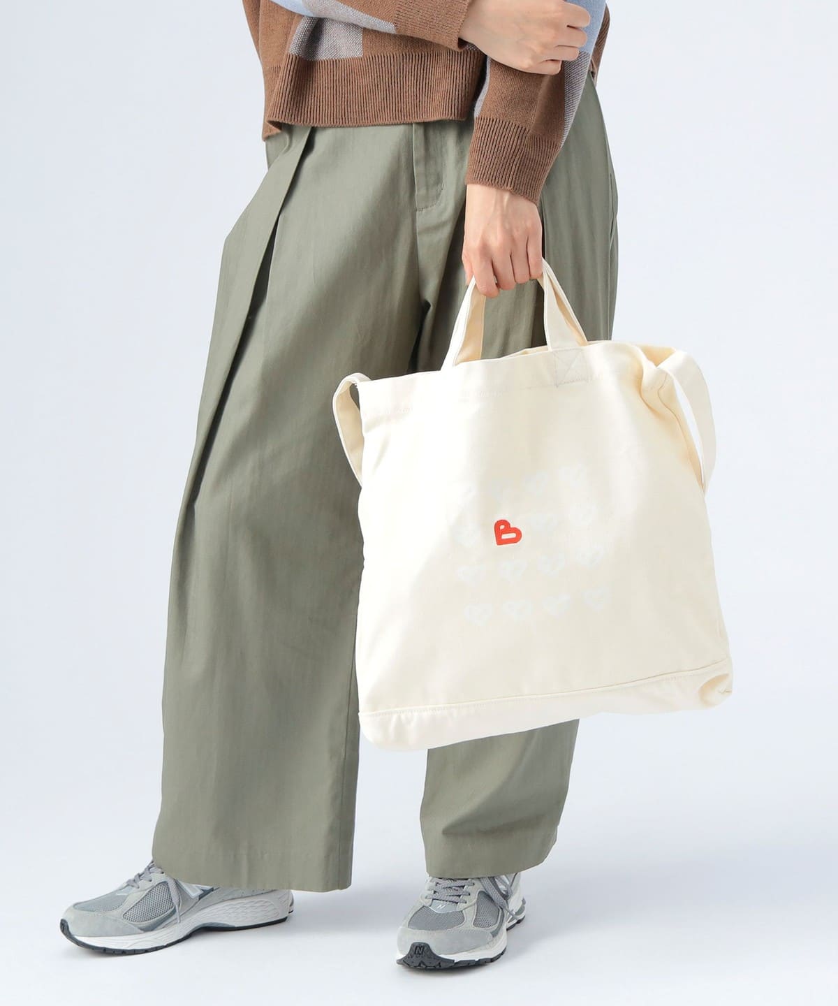 B-HEART ロゴ キャンバス バッグ バッグ WOMEN IVORY ONE SIZE B-HEART ロゴ キャンバス バッグ バッグ WOMEN IVORY ONE SIZE