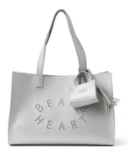 パンチングロゴ チャーム付き トートバッグ