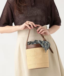 スカーフ バケット ハンドバッグ