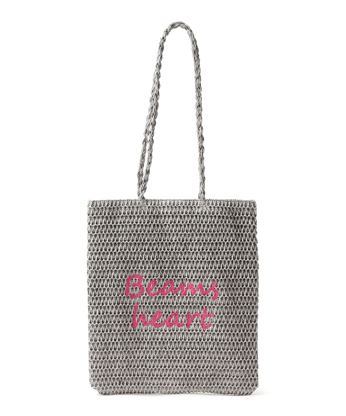 BEAMS HEART（ビームス ハート）ぺーパー ロゴ 刺繍 トートバッグ 