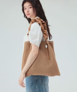 ギャザーハンドル チャーム付 トートバッグ