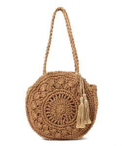 BEAMS HEART / 丸型 コマ編み トート