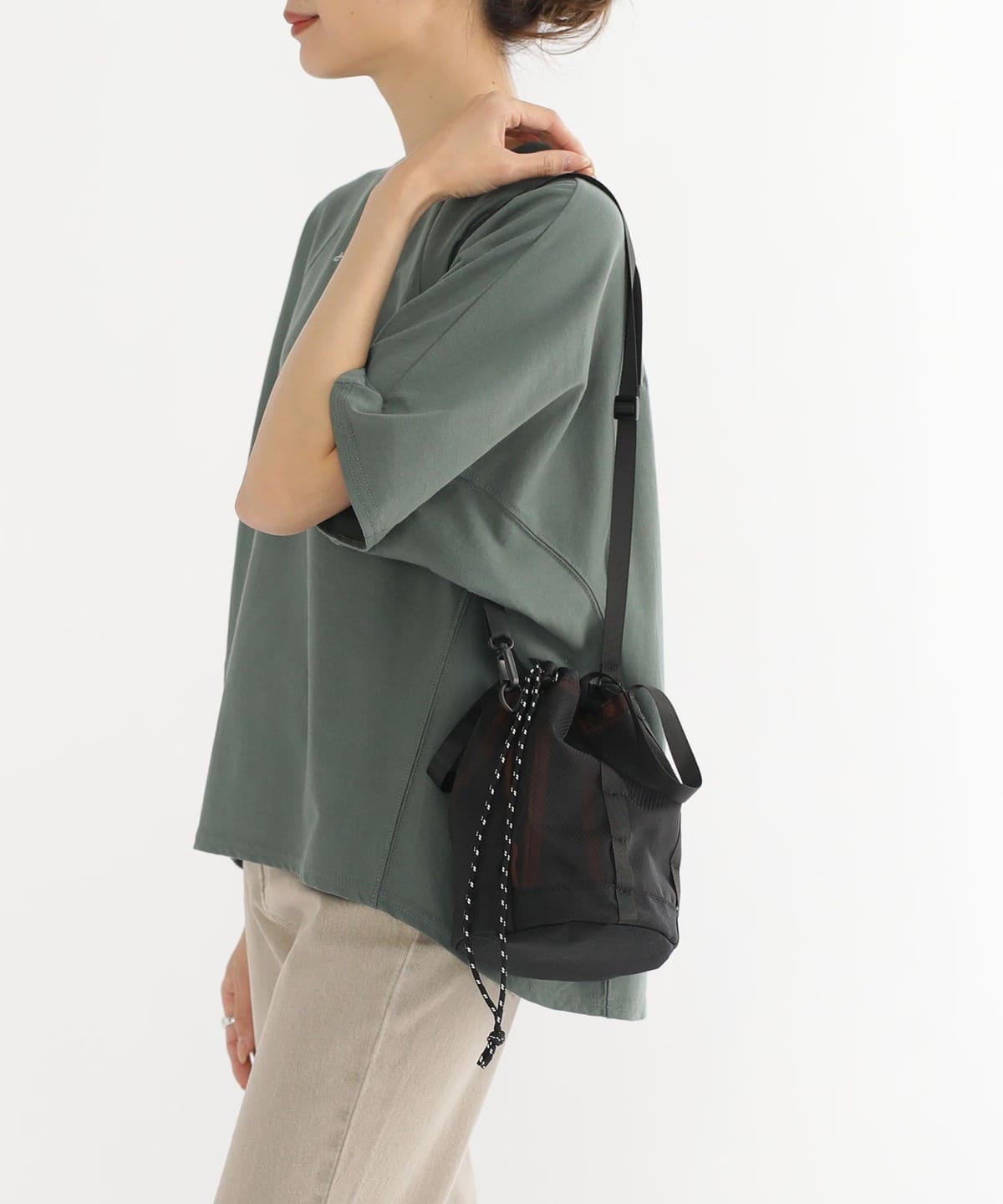 BEAMS HEART（ビームス ハート）BEAMS HEART / シアー 巾着 ショルダーバッグ（バッグ ショルダーバッグ）通販｜BEAMS