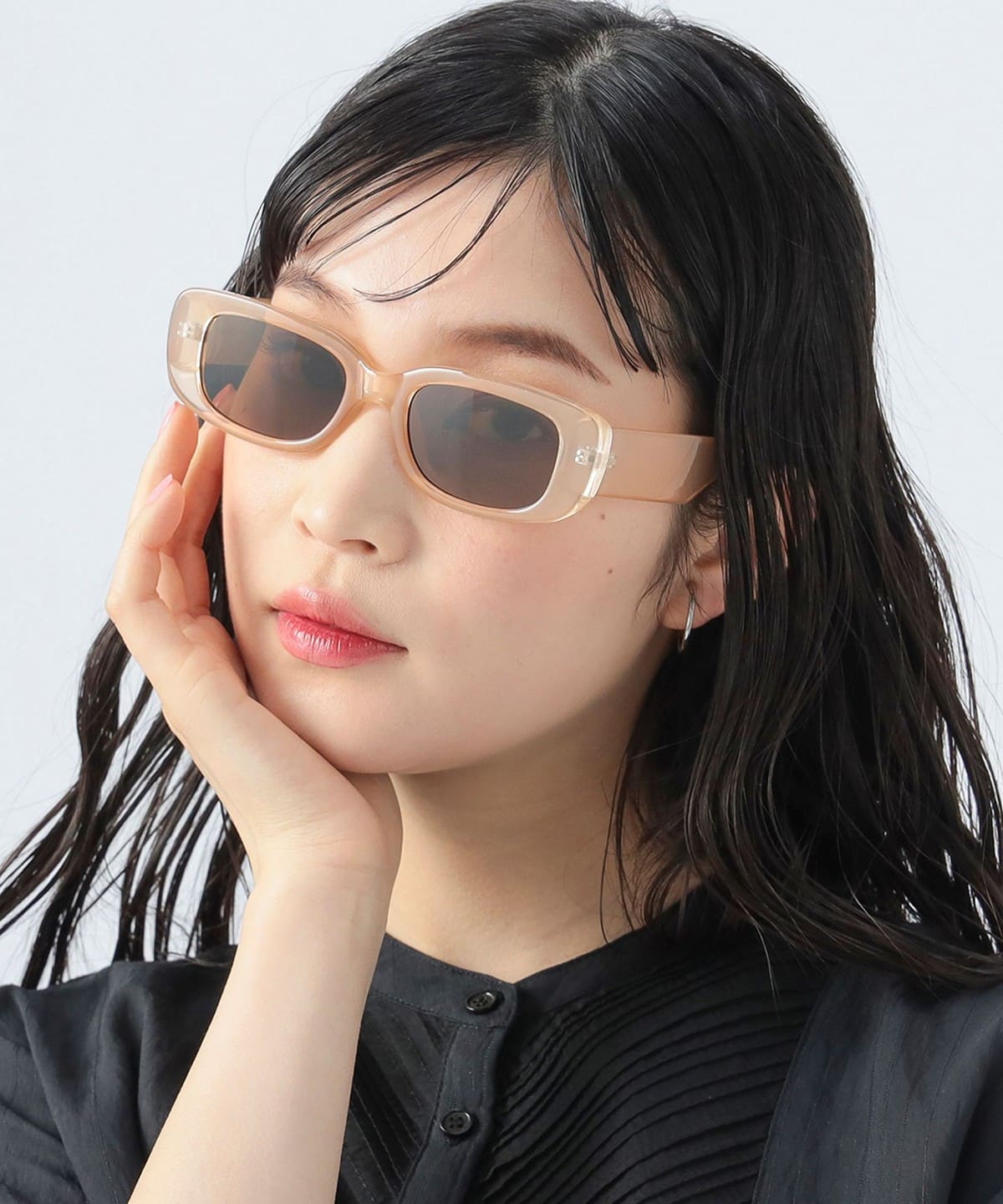 スリム スクエア グラス ファッション雑貨 WOMEN BEIGE ONE SIZE スリム スクエア グラス ファッション雑貨 WOMEN BEIGE ONE SIZE
