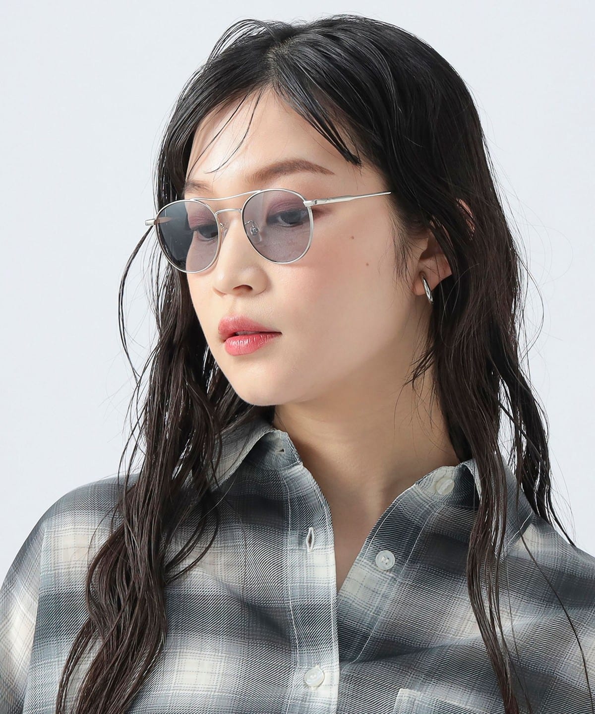 ダブルブリッジ ボストングラス ファッション雑貨 WOMEN SILVER ONE SIZE ダブルブリッジ ボストングラス ファッション雑貨 WOMEN SILVER ONE SIZE