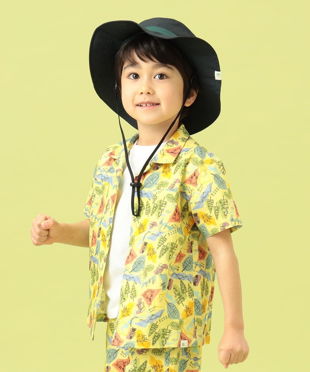BEAMS mini BEAMS mini奧特萊斯 ] BEAMS mini /營地印花襯衫 (90-150cm 