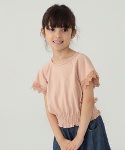 BEAMS mini / 童裝 蕾絲袖 短袖 上衣 23SS（90～150cm）