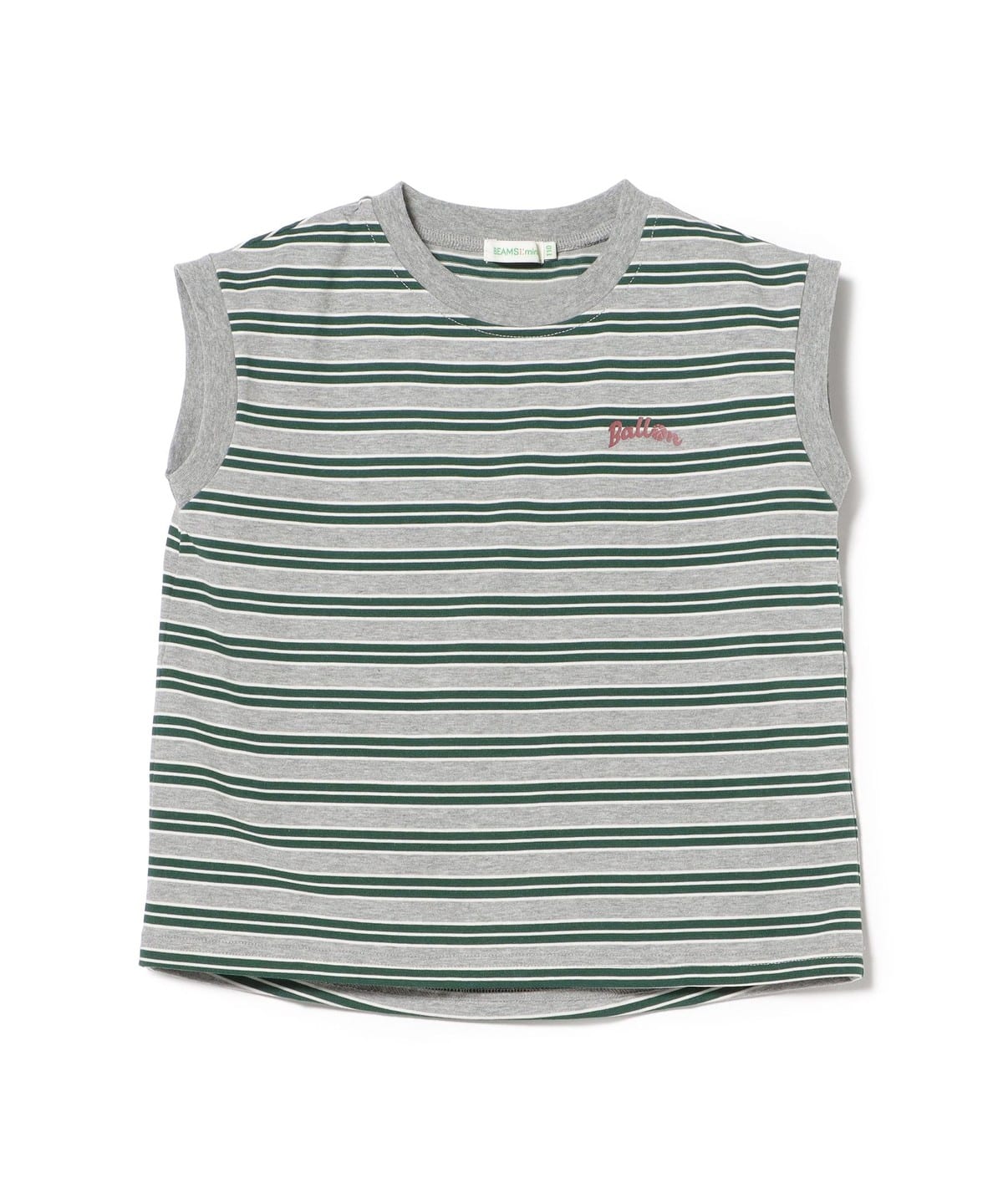 BEAMS mini（ビームス ミニ）ボーダー ノースリーブ Tシャツ（90