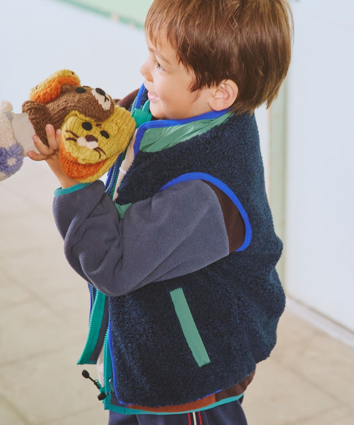 ボアキルト リバーシブル ベスト 2025FW（90 140cm） ブルゾン NAVY L(130~140)