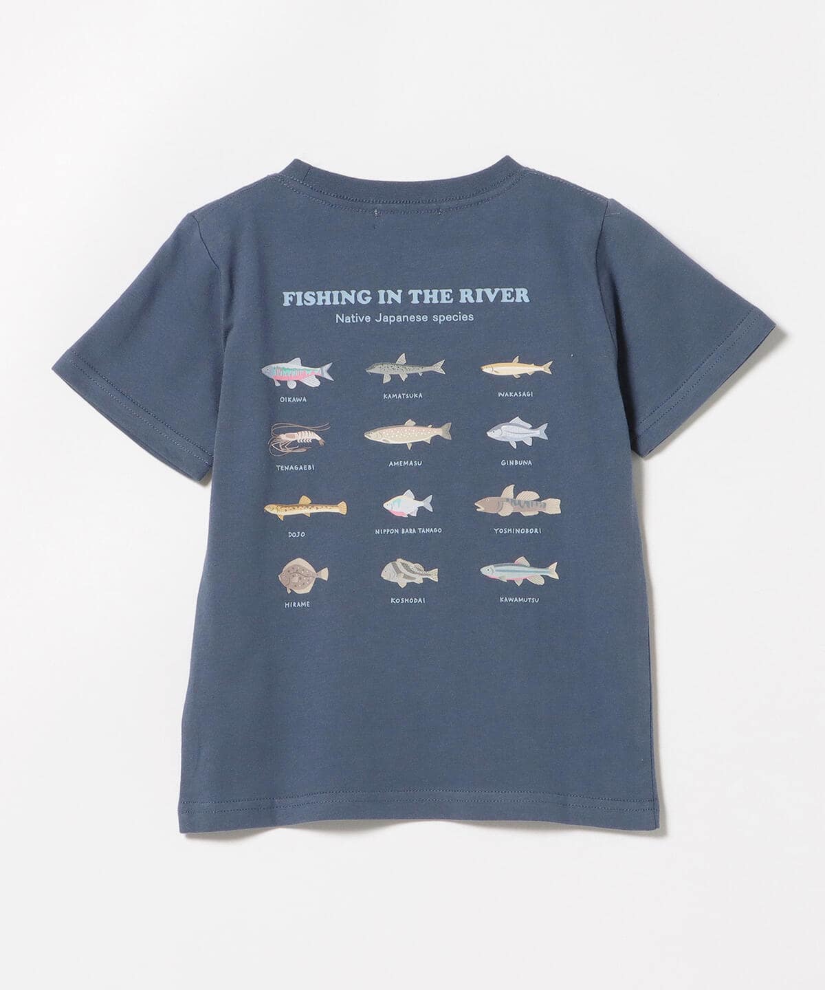 [Outlet] CAPTAIN STAG × BEAMS mini / FISH print T-shirt (90-150cm)