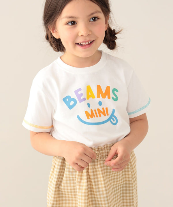 BEAMS mini（ビームス ミニ）BEAMS mini / スマイル ロゴ Tシャツ 24SS