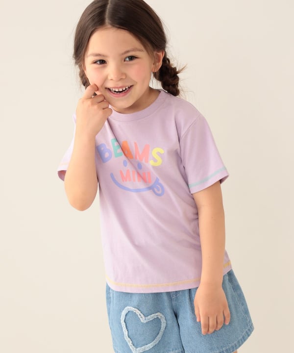 BEAMS mini（ビームス ミニ）BEAMS mini / スマイル ロゴ Tシャツ 24SS